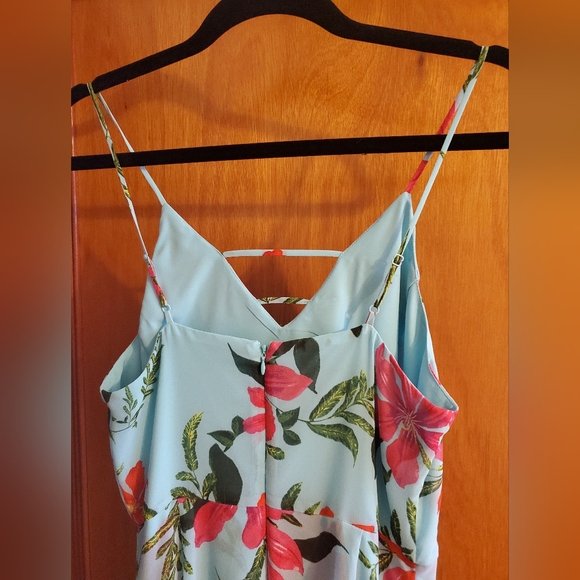 GUESS Tropical Floral Shorts Romper Maxi Dress - Picture 2 of 7